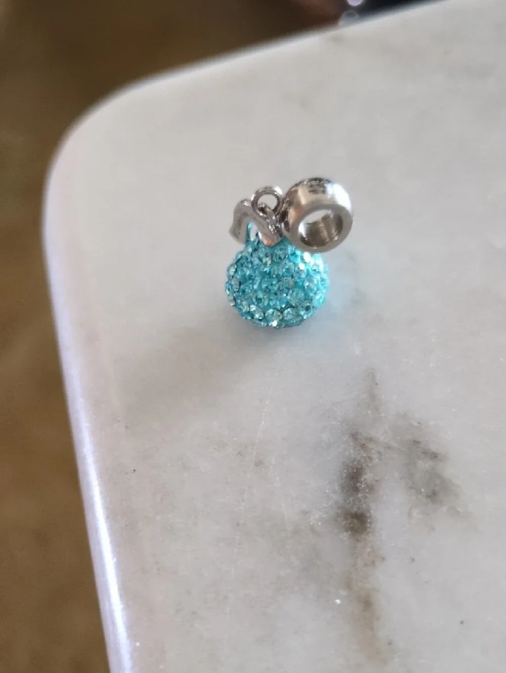 Crystal Hershey Kiss  Charm Pendant  Blue - Picture 3 of 4